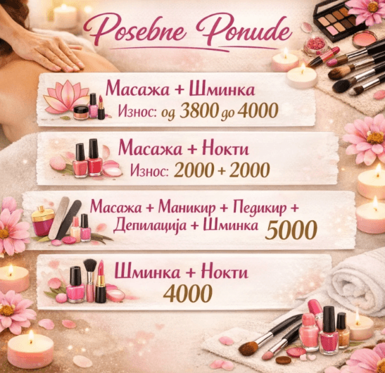 Salon sa kompletnim kozmetičkim uslugama Pančevo